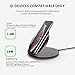 Wireless Charger, Wepor 3 Coils Qi Certified Fast Wireless Charging Pad 7.5W Compatible iPhone 11 Pro/11/Xs Max/XR/X/XS/8/8 Plus, 10W Fast Charge Galaxy S10/S10+/S10E/S9, New AirPods (No AC Adapter)