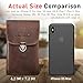 Hengwin iPhone 8 Plus 7 Plus 6s Plus XS Max 11 Pro Max Belt Clip Case Leather Smartphone Holster Samsung Galaxy S20 Ultra S20+ S10+ Note 10+ 20 9 8 Belt Loop Pouch Men Cellphone Purse Belt Bag (Brown)