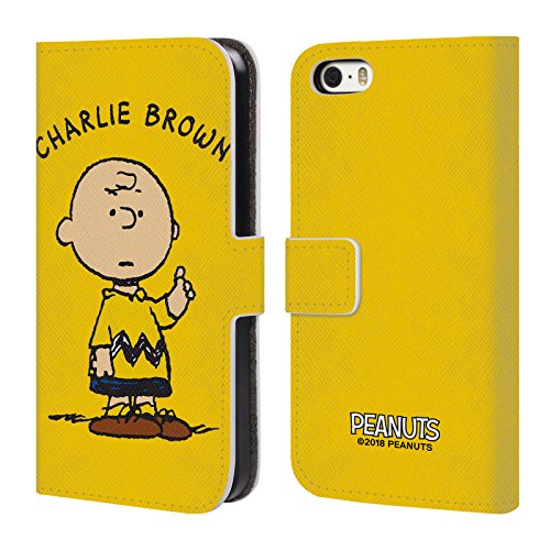 Official Peanuts Charlie Brown Characters Leather Book Wallet Case Cover for iPhone 5 iPhone 5s iPhone SE