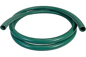 Gloxco Heavy Duty Green PVC Suction Hose for Water Transfer, 65 PSI Max Pressure, 2″ Inside Diameter, 30 ft Length