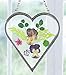 Heart Shaped Suncatcher with Real Pressed Flowers in Glass - Gift for a Friend Mom Grandma Loved One Wife Girlfriend Sister - Mother's Day - Birthday - Anniversary - Special Occasion Gift