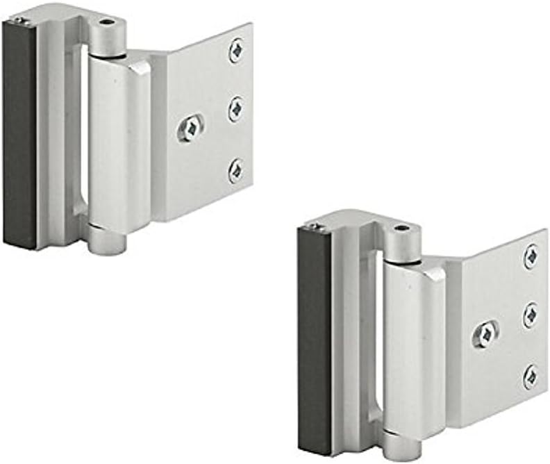 Prime Line High Security 3 Inch Door Reinforcement Lock U-10827 Satin Nickle Finish (2 Pack)