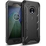 Poetic Revolution Moto G5 Plus Rugged Case With Hybrid Heavy Duty Protection and Built-In Screen Protector for Motorola Moto G5 Plus (2017) Black