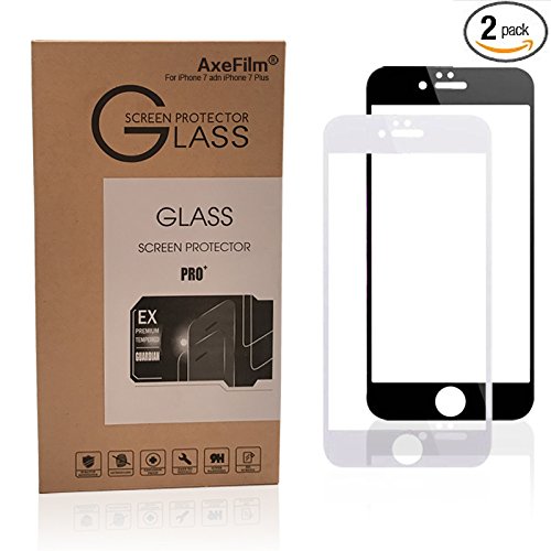 iPhone 7 and 7 Plus 3D Full Screen Screen Protector,3D Full Coverage Tempered Glass Screen Protector (2 Pack 7 Black)
