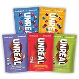 UNREAL Vegan Dark Chocolate Variety Pack | Non-GMO, Less Sugar, Fair Trade | 5 Bags …
