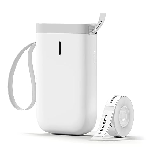NIIMBOT D11 Thermal Label Makers Machine Bluetooth Sticker Printer Small Portable Label Printer with Waterproof Sticky Lables for Home, Food, Handmade, Office, School Organization, White