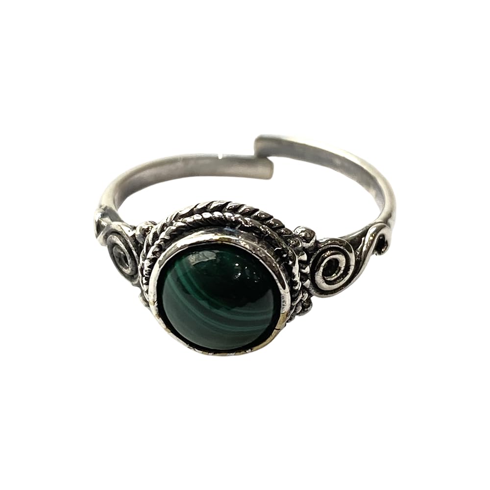 VIE Demi Orb Cabuchon Ring, Malachite