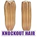 Knockout Hair Fits like a Halo Hair Extensions, 16-Inch, Human, 120 Grams, Dark Blonde Medium Blonde Mix - #12/20-16