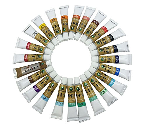 Easyou Marie's Chinese Painting Color Tubes Pigment Big Size Watercolor Set 12ml24colors - Thumbnail 5