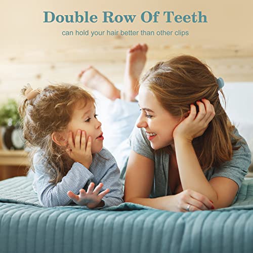 12 PCS Small Hair Claw Clips, Neutral Double Row Teeth Hair Clips for Women Girls, Small Claw Clips for Thin Short Hair, 1.6\