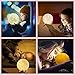 Moon Light - 3D Printing Moon - Stepless Dimmable - Moon Lamp Shade - Warm and White Touch Control Brightness with USB Charging - Moon Decor - Lunar Night Light (Color Warm)