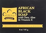 Nubian Heritage African Black Soap With Shea Butter Oats & Aloe Deep Cleansing 5 Oz