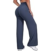 VOYJOY Straight Leggings Bottoms Wide Leg Pants for Women 29"/ 31.5"/33"/35" High Waist Stretch Casual Sweatpants