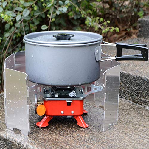 YaptheS Portable Camp Stove Windscreen Folding Camping Windshield Multi Function Wind Guard Outdoor Cooking Accessory Cooker Stove Screen Windshield Pack of 9 - Thumbnail 3