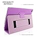 Snugg iPad Air & New iPad 9.7 inch 2017 Case - Smart Cover Case with Kick Stand & (Purple Leather) for the Apple iPad Air 1 (2013)