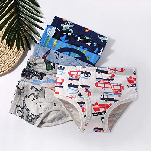 Little Boys' Underwear Briefs Soft 100 Cotton 8 Pack Kids Underwear