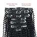 Lovrio Kinkys Curly Virgin Brazilian Clip in Human Hair Extensions Double Weft Real Remy Hair for Black Women 7 Pieces 120g with 17 Clips 18 Inch