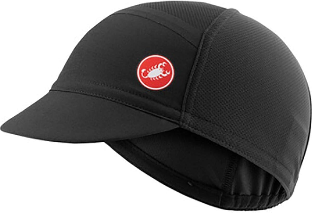 Castelli - Ombra Cycling Cap, Men's Cap, Mens, Beanie Hat, 4521034-010, Black, One Size: Clothing