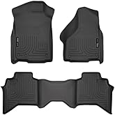 Husky Liners Weatherbeater Floor Mats | Fits 2002 - 2008 Ram 1500 Crew Cab; 2003 - 2009 Ram 2500/3500 Crew Cab | Front & 2nd Row, 3-pc Black - 98031