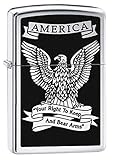 Zippo American Eagle Pocket Lighter, High Polish Chrome