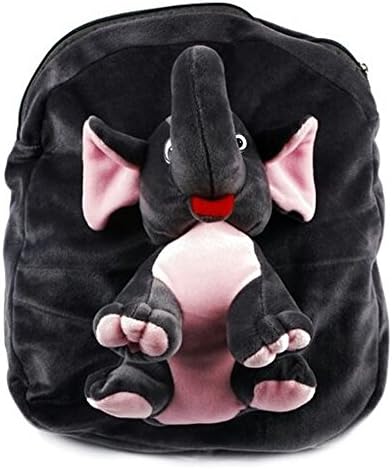 DZert Kids Soft Toy Elephant Plush Backpack (Grey)