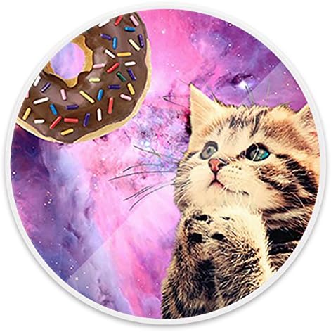Cell Phone Holder, Expanding Grip Stand Pop Mount Socket for iPhone, iPad, Samsung, Tablets and More - Donut Praying Cat1