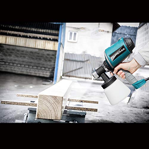 Paint Sprayer Electric HVLP Airless Paint Gun with 3 Spray Patterns, 3 Chrome-Plated Nozzle Sizes, Adjustable Valve Knob, 900ml Detachable Container from FUJIWARA