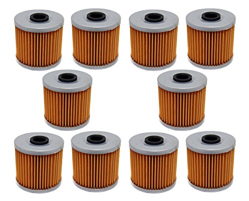 Factory Spec, FS-700, Kawasaki KLT250 KLR650 Bayou Lakota Mojave Oil Filters 10 Pack