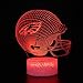 3D Helmet Shape Optical Illusion Night Light 7 Colors Smart Change Light Table Lamp Gifts for Eagles Fans, Men, Women, Kids, Boys, Teens, Christmas and Birthday Gift
