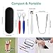 Tongue Scraper Cleaner, 5Pcs Stainless Steel Metal Tongue Scrapers Brush Oral Care Kit with Carrying Case, Reusable Tongue Scraping Cleaners for Adults and Kids Eliminate Bad Breath