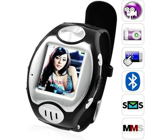 MW09 Watch Cell Phone ~ unlocked~ Quad-band + Free 4GB card+Free Bluetooth headset