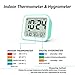 KUCOOLE Small Digital Cordless Battery Operated Alarm Clock, Best Travel Alarm Clock with Indoor Thermometer and Hygrometer, Dual Smart Alarm Clock for Kids, Teens, Bedrooms, Kitchen, Office - Cyan