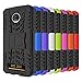 Yiakeng for Moto Z Play Droid Case, Shockproof Impact Protection Tough Rugged Dual Layer Protective Case Cover with Kickstand for Motorola Moto Z Play Droid (Blue)