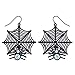 Lux Accessories Halloween Black Spider Web AB Stone Cosplay Party Costume Dangle Earrings