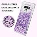 Caka Galaxy Note 9 Case, Galaxy Note 9 Glitter Case [Liquid Series] Sparkle Fashion Bling Luxury Flowing Liquid Floating Glitter Soft TPU Clear Case for Samsung Galaxy Note 9 - (Purple)
