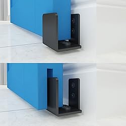 JUBEST Matte Black Floor Guide Wall Mount Sliding