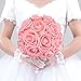 Febou Artificial Flowers, 100pcs Real Touch Artificial Foam Roses Decoration DIY for Wedding Bridesmaid Bridal Bouquets Centerpieces, Party Decoration, Home Display (Concise Type, Pink)