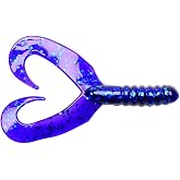 Big Bite Baits 2" Twin Tail GRUB/Electric Grape (10 Pack)