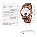 Mens Wooden Mechanical Watches Multifunction Date & Chronograph Business Luxury Wood Watch for Men