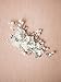 AW BRIDAL Wedding Hair Clip Flower Crystal Hair Veil Comb Bridal Hair Accessories for Women (Sliver)
