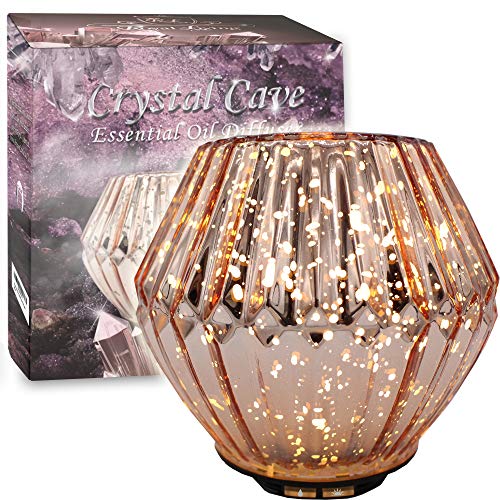 Royal Living Crystal Cave Essential Oil Diffuser, Ultrasonic Aromatherapy Humidifier (Rose Gold)