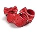 Royal Victory RVROVIC Baby Girls Shoes PU Soft Sole Bow Prewalker 0-18 Months (11cm (0-6months), Heart Red)