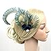 Vimans Women's 2016 Peacock Feather Beaded Hair Clip Fascinator Bridal Mini Hat