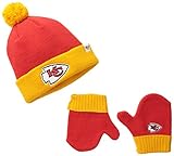 NFL '47 Brand Bam Bam Cuff Knit Pom Hat and Mittens Set