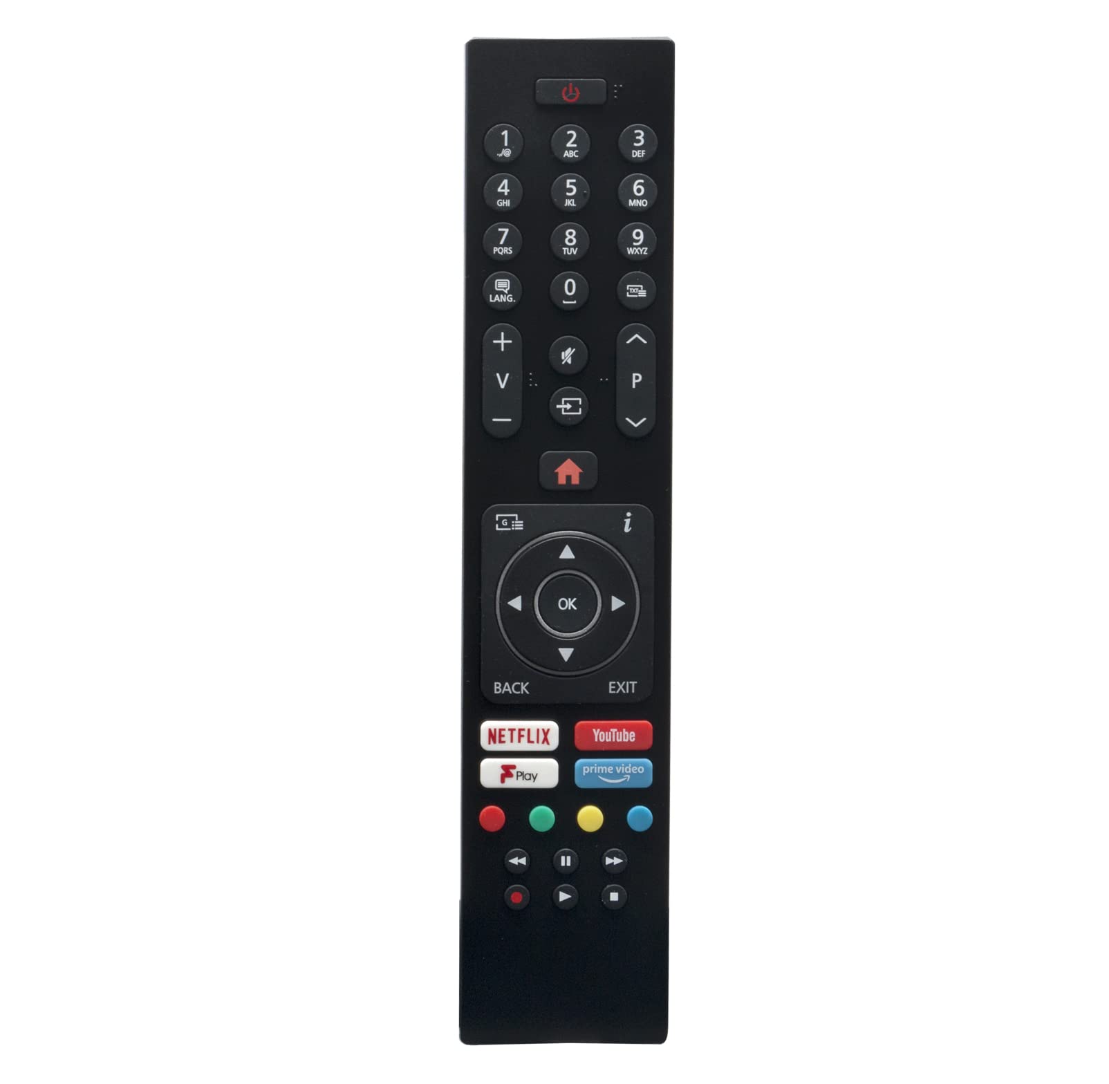 AULCMEET RC43137P sub RC43135P Replacement Remote Control Compatible with Celcus Luxor Polaroid Finlux OLED TV 43-EB-FHD 43-FUD-8020 49-EB-FHD 49-EB-UHD 49-FUD-8020 55-FUD-8020 32-FHD-5620