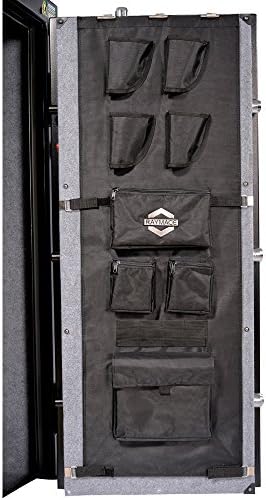 RAYMACE Large Gun Safe Door Panel Organizer Adjustable Storage Solution for Long Gun Cabinets Height 47 1/4 inch Black