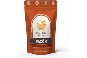 Healthy Rican Sazon Seasoning 7.6 oz Large Pouch Puerto Rican Latin Spice Blend No Red 40 Gluten Free Keto Whole30 Approved No MSG Preservatives Artificial Flavors Non GMO Low Sodium (Sazon Large)