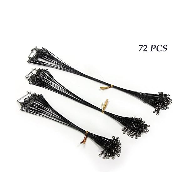 Croch-Stainless-Steel-Wire-Leader-for-Fishing-with-Swivels-and-Snaps-30-lb