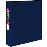 Avery Durable 3 Ring Binder, 2" Slant Rings, 1 Blue Binder | For Daily School, Home and Office Use, DuraHinge Tear-Resistant Spine, DuraEdge Split-Resistant Sides, Two Interior Pockets
