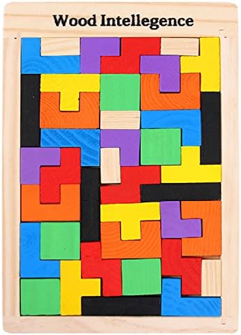 Colorful Wooden Tetris Building Blocks Puzzle Toys Educational Toys
